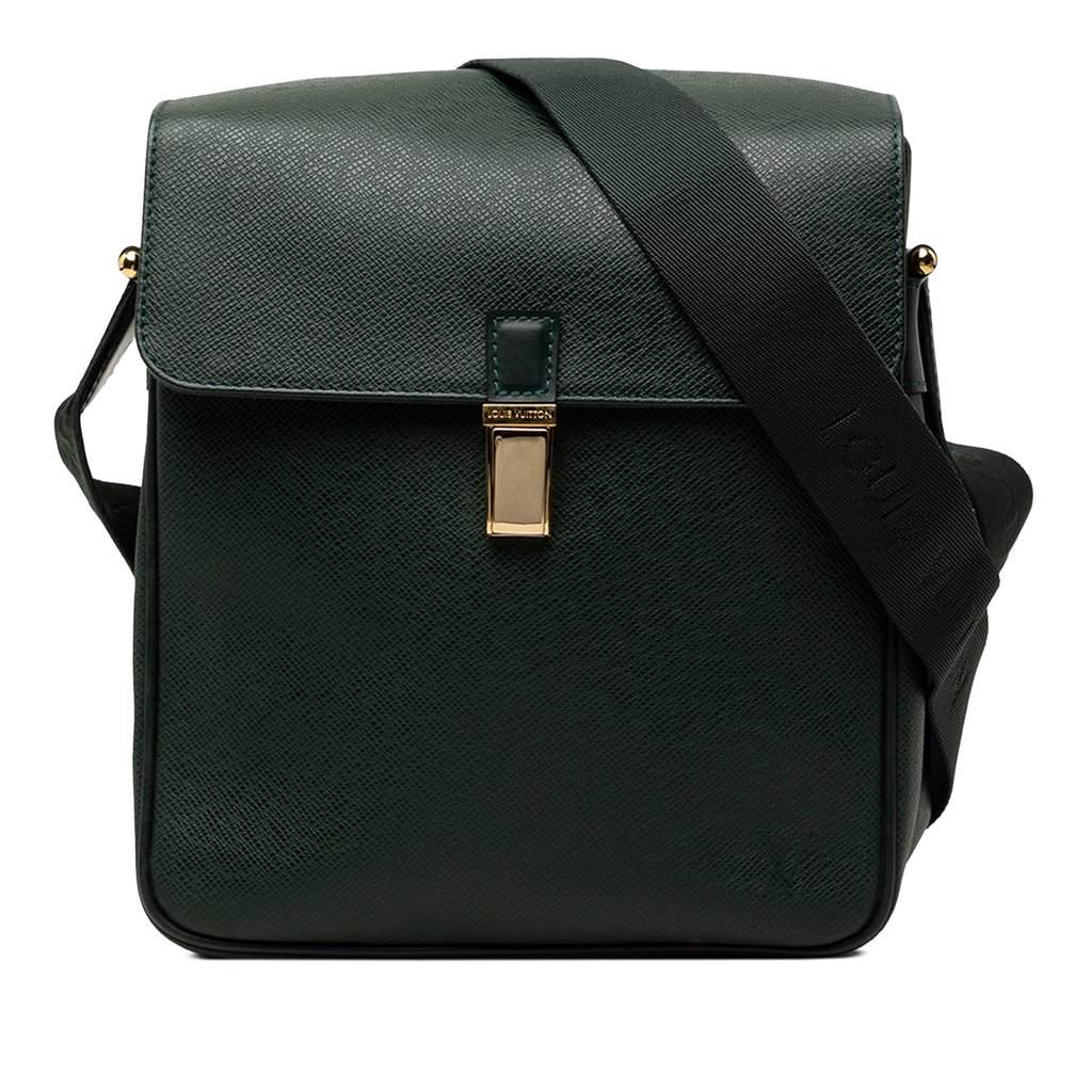 Louis Vuitton Taiga Yaranga Green Leather Good - Front View