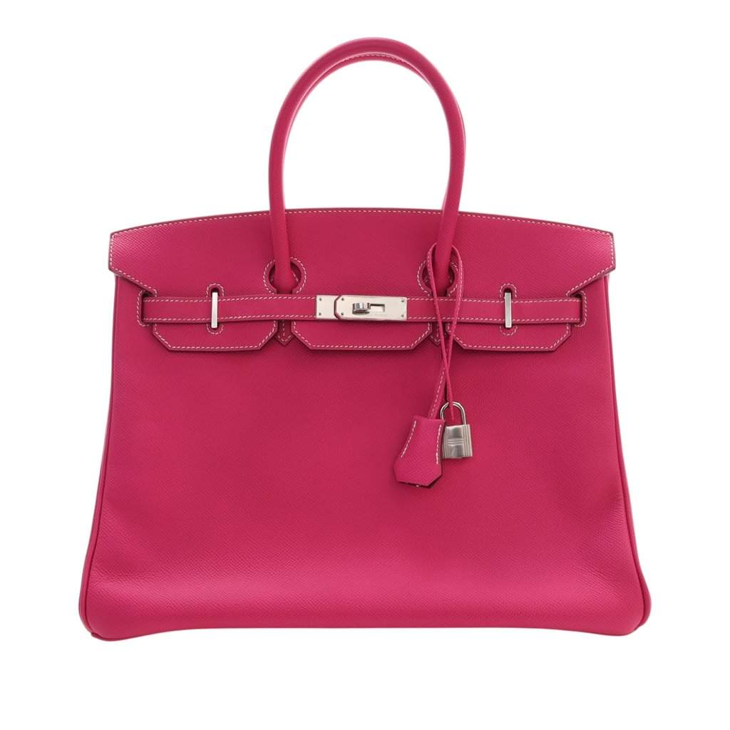 Hermès Epsom Candy Verso Birkin Retourne 35 Pink Leather Very good condition - Front View