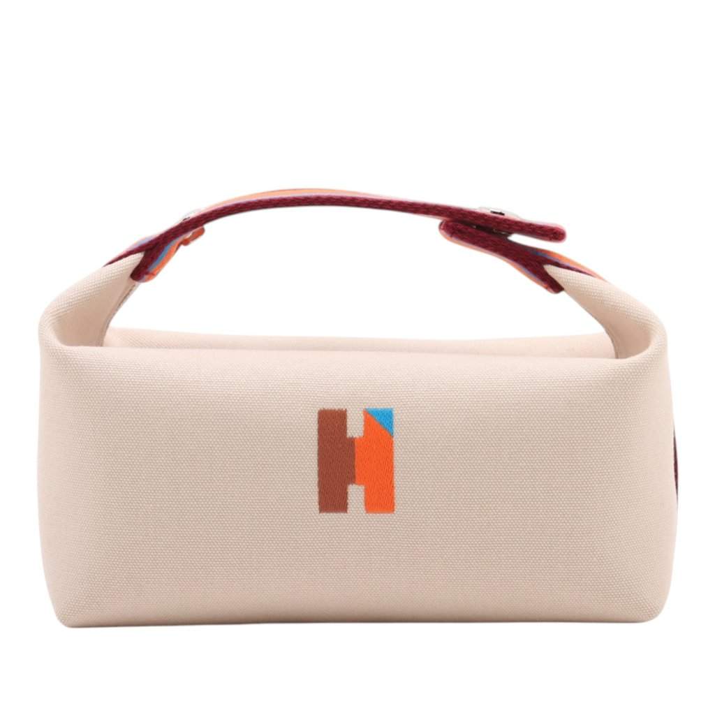 Hermès Small Toile Bride A Brac H Pavillon Case Brown Very good condition - Front View