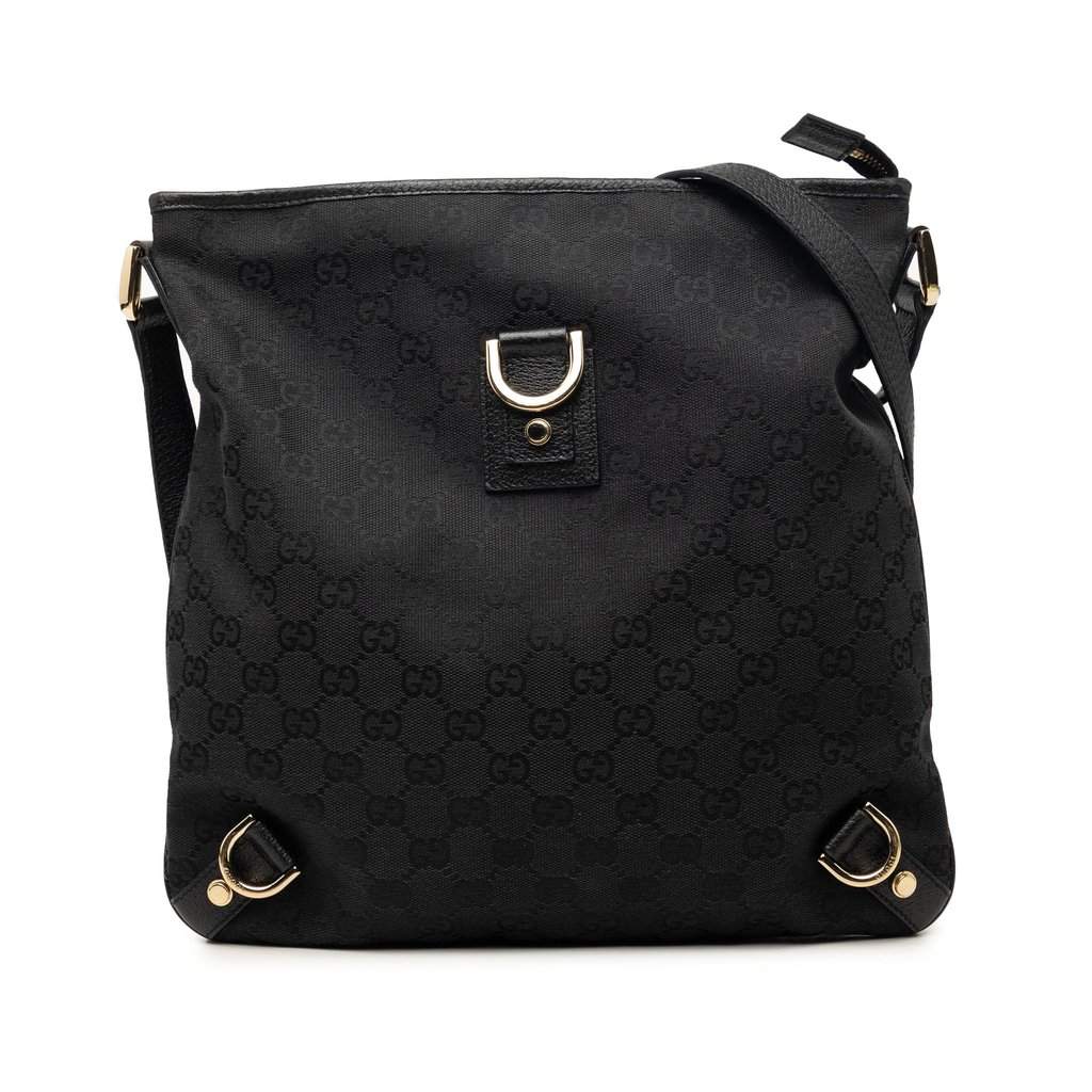 Gucci GG Canvas Abbey D Ring Crossbody Black Very good - Front View