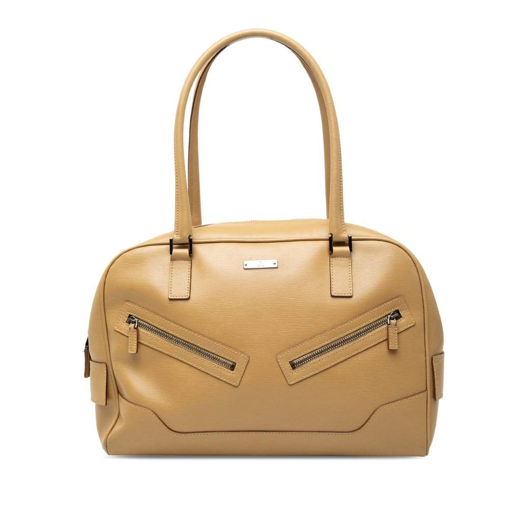 Gucci Calfskin Handbag Brown Leather Very good - Front View