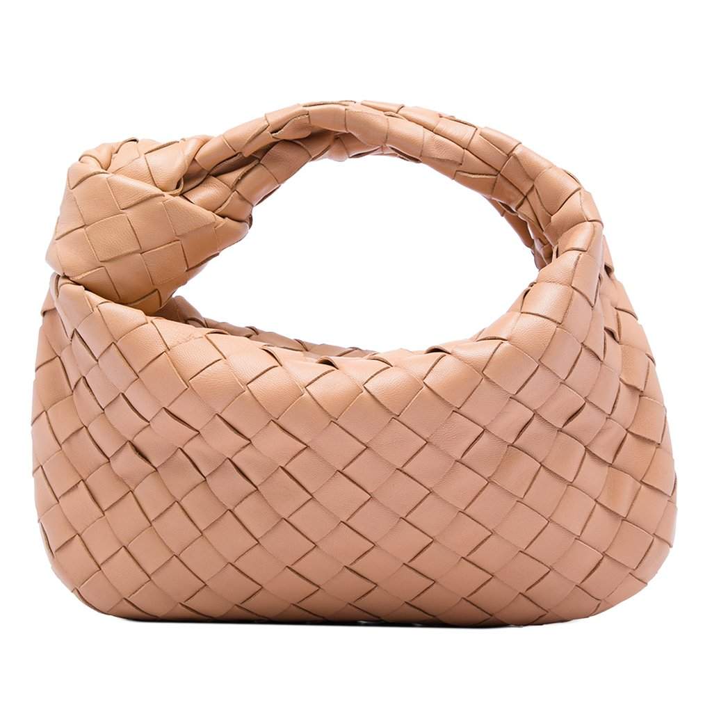 Bottega Veneta Mini Nappa Intrecciato Jodie Beige Leather Very good - Front View