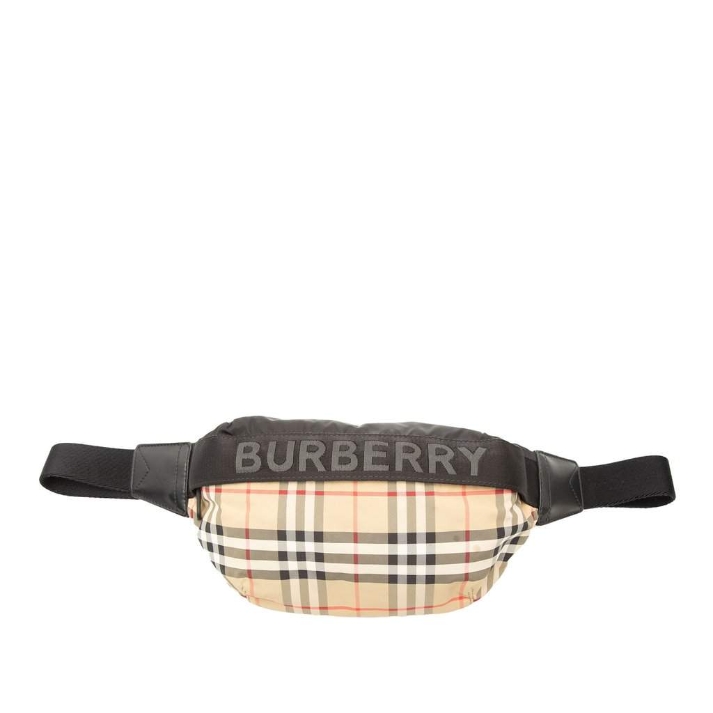 Burberry House Check Nylon Sonny Belt Bag Beige Very good condition - Front View