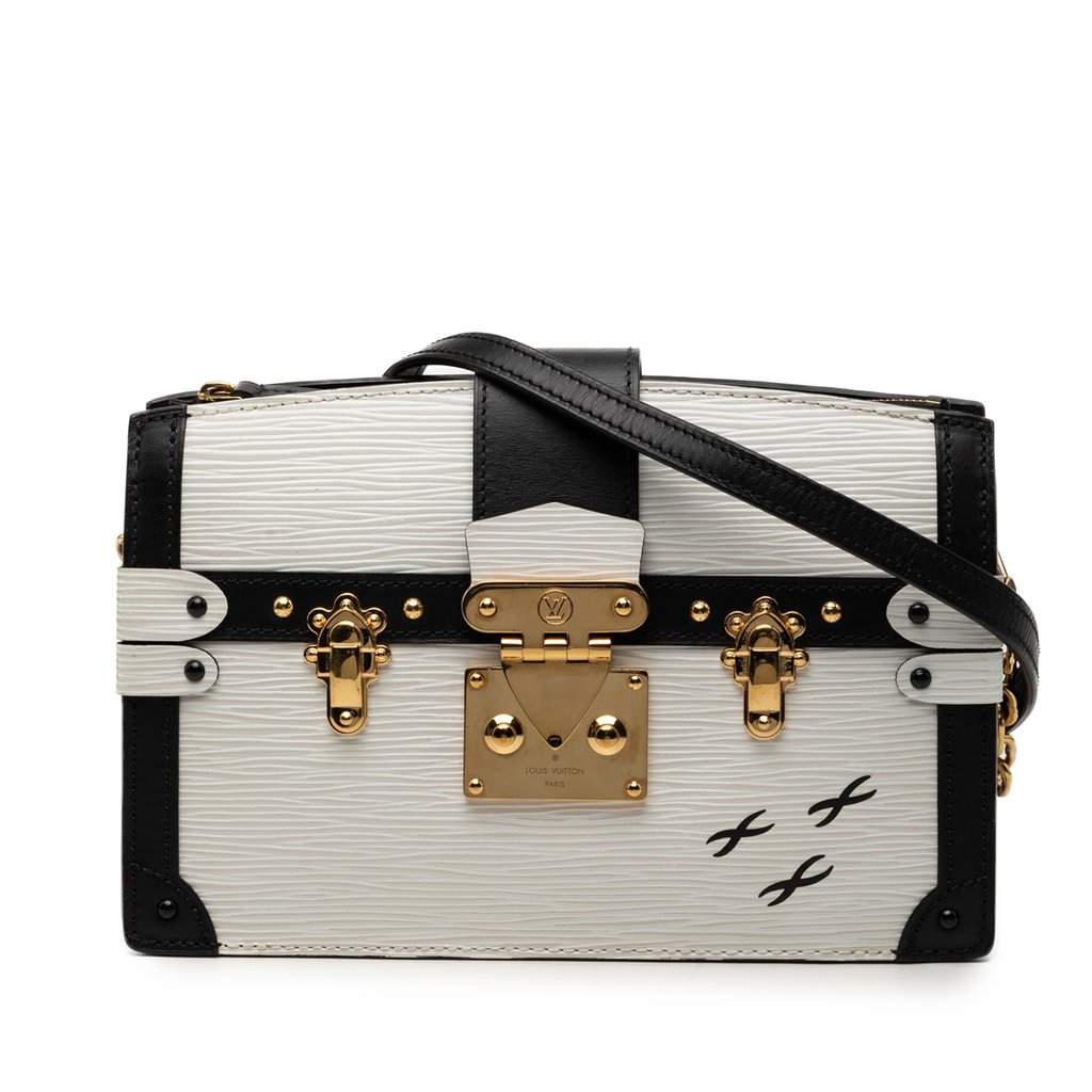 Louis Vuitton Epi Trunk Clutch White Leather Very good condition - Front View