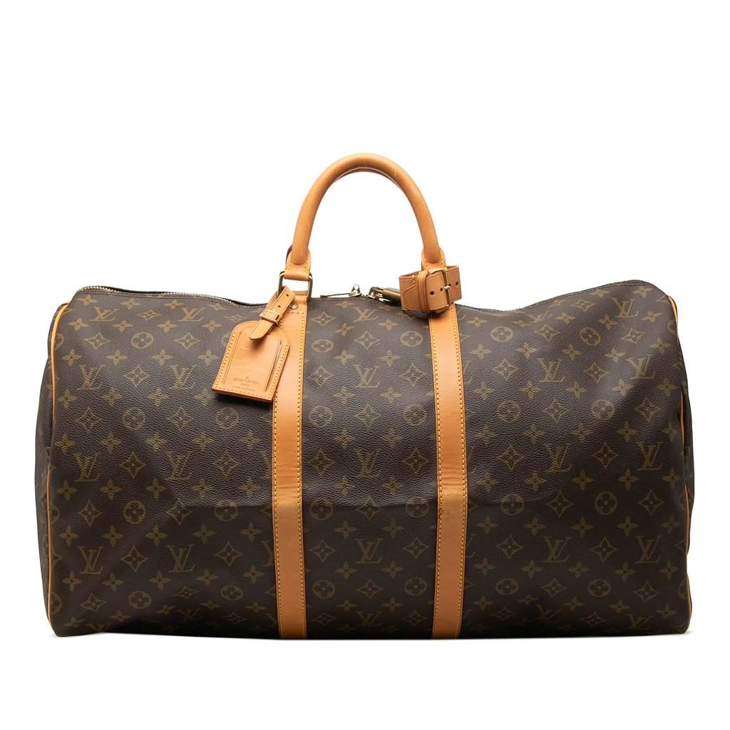 Louis Vuitton Monogram Keepall 55 Brown Good condition - Front View