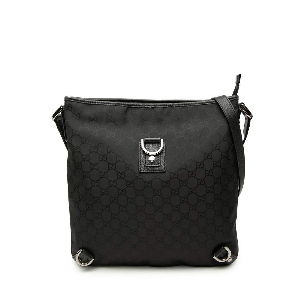 Gucci GG Nylon Abbey D Ring Crossbody Black Very good - Front View
