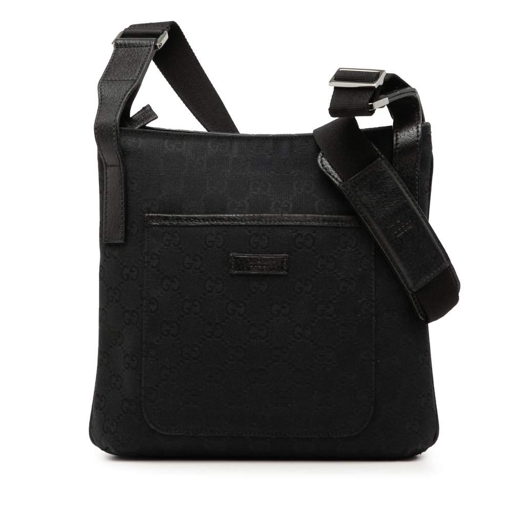 Gucci GG Canvas Crossbody Black Very good condition - Front View