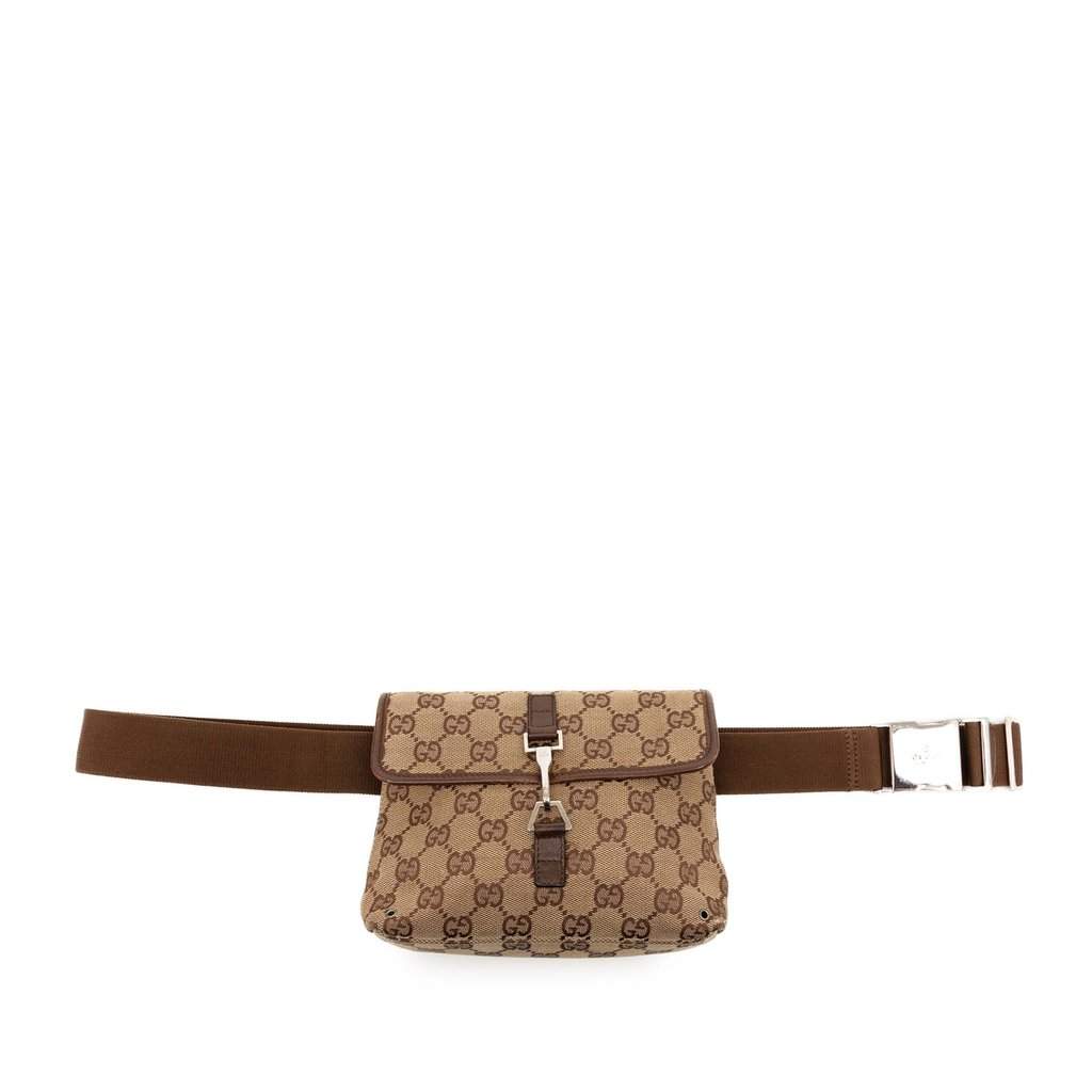 Gucci GG Canvas Jackie Belt Bag Beige Very good condition - Front View