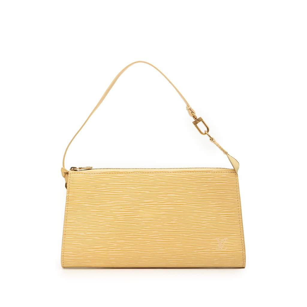 Louis Vuitton Epi Pochette Accessoires Yellow Leather Very good - Front View