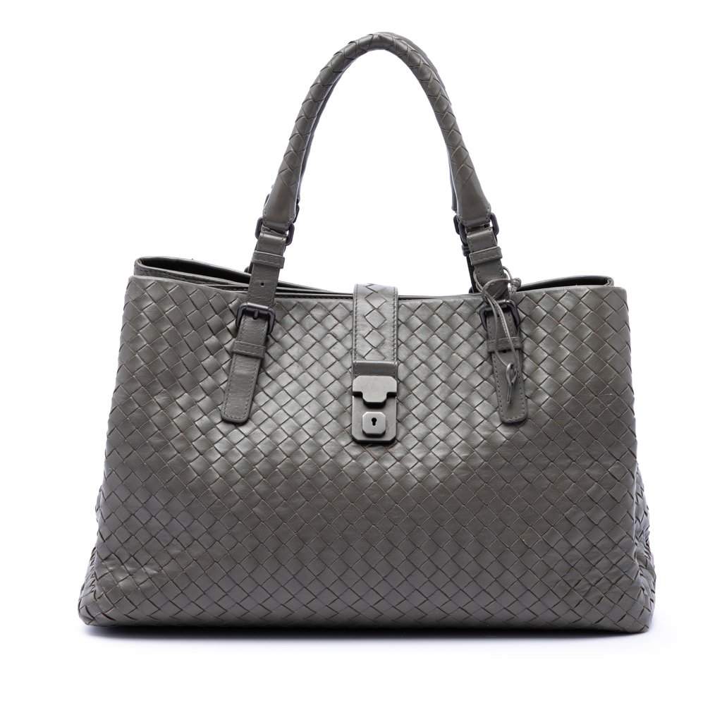Bottega Veneta Medium Nappa Intrecciato Roma Tote MultiColor Leather Very good condition - Front View