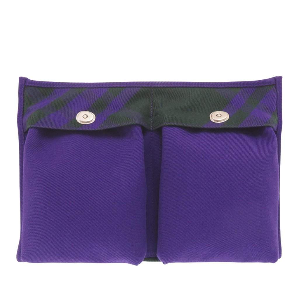 Burberry Supernova Check Canvas Clutch Purple Very good condition - Front View