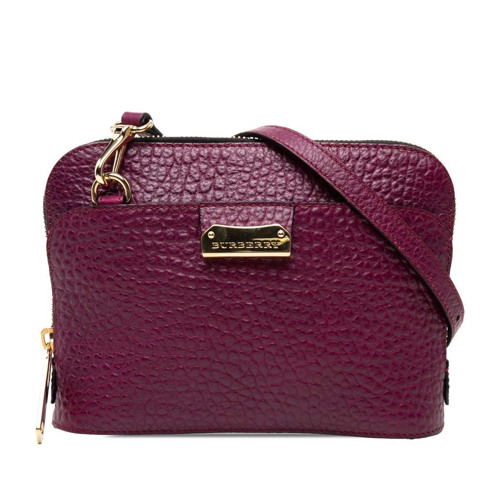 Burberry Leather Harrogate Crossbody Purple Leather Very good condition - Front View