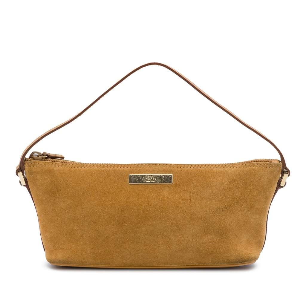 Gucci Suede Boat Brown Leather Very good - Front View