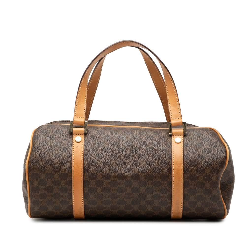 Celine Macadam Coated Canvas Handbag Brown Very good condition - Front View