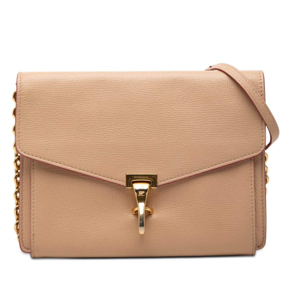 Burberry Leather Macken Crossbody Brown Leather Very good - Front View