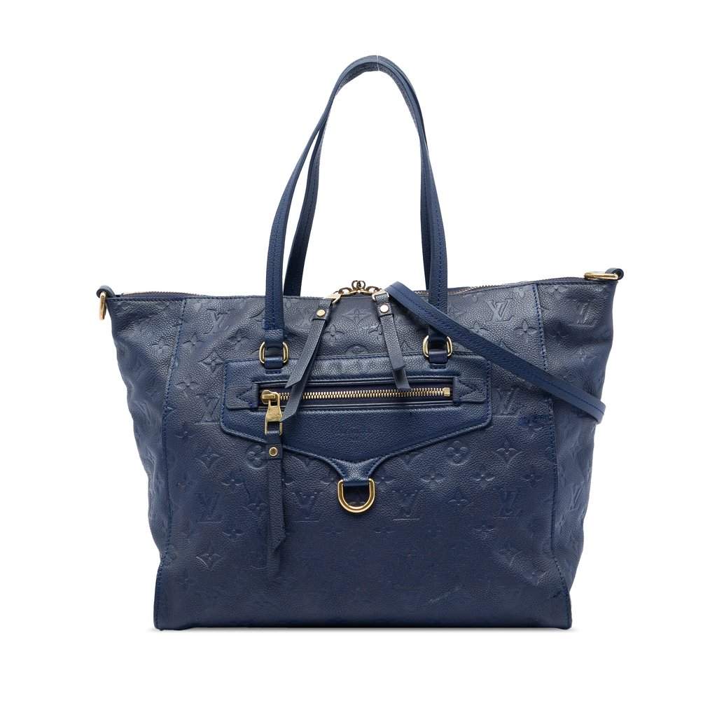 Louis Vuitton Monogram Empreinte Lumineuse PM Blue Leather Good - Front View