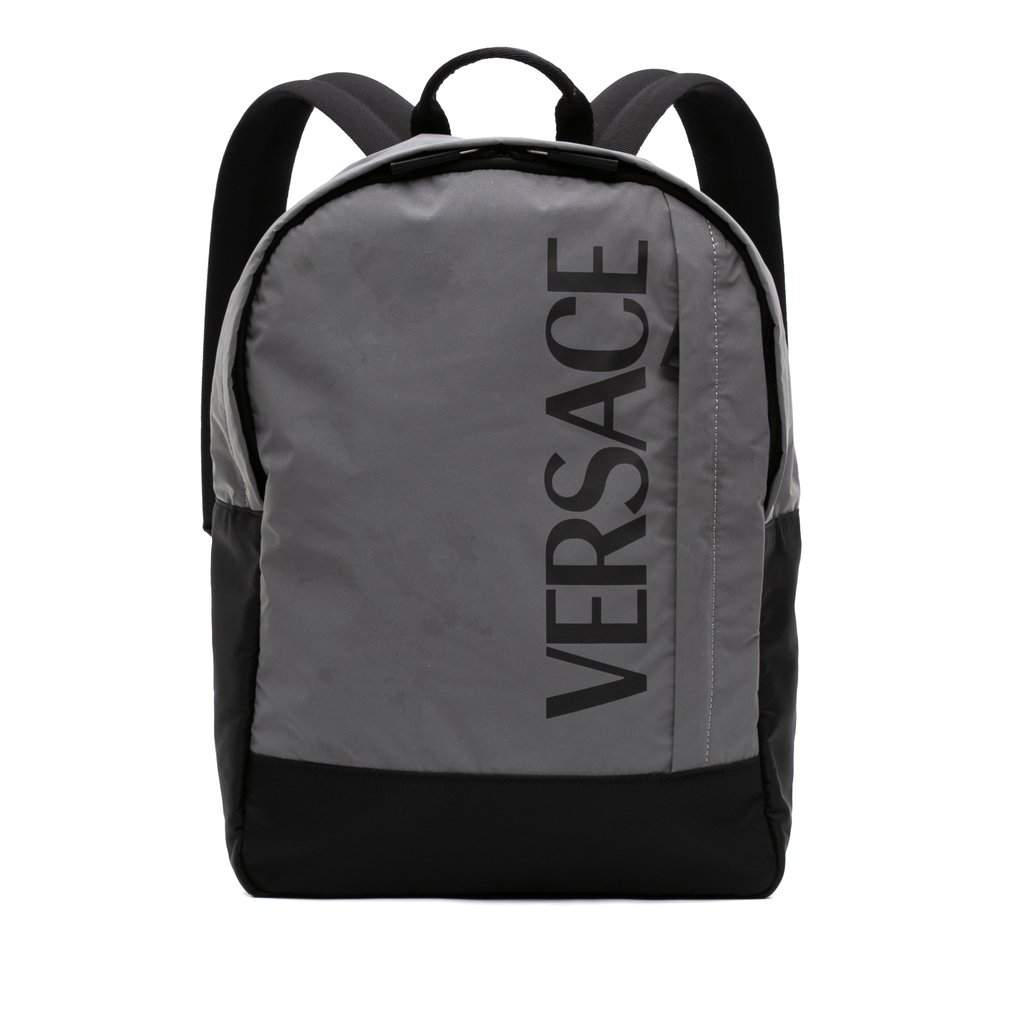 Versace Nylon Logo Print Backpack MultiColor Very good - Front View