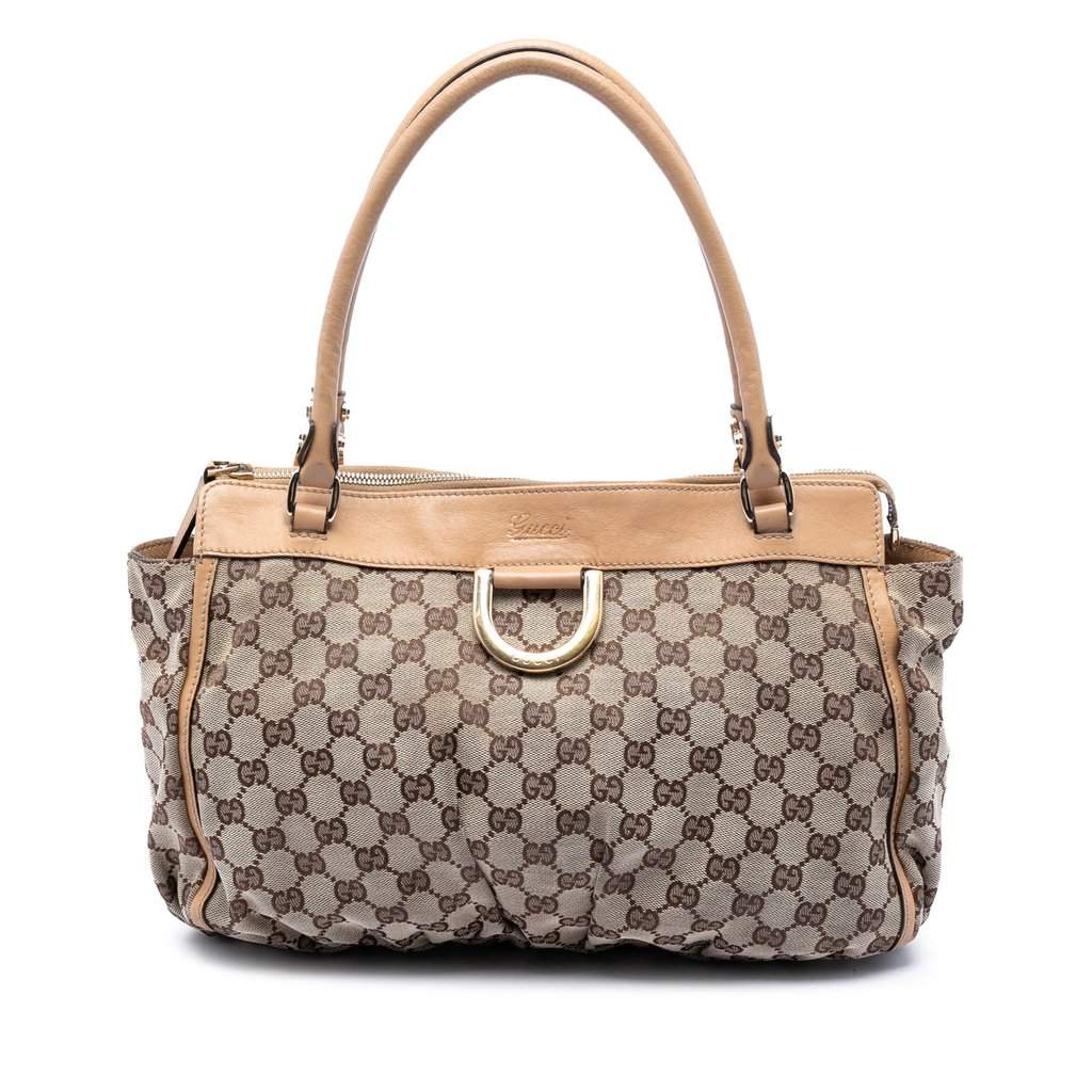 Gucci GG Canvas Abbey D Ring Tote Beige Very good condition - Front View