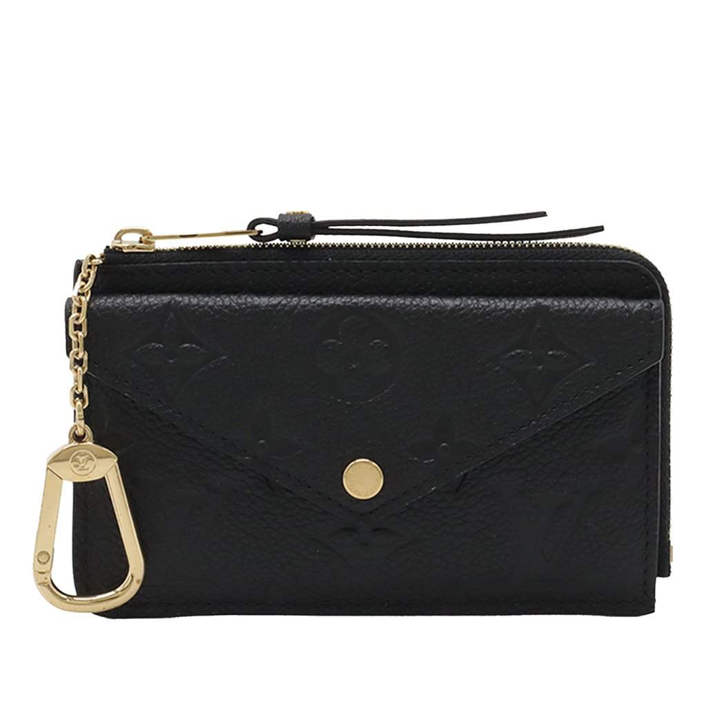 Louis Vuitton Monogram Empreinte Recto Verso Card Holder Black Leather Very good - Front View