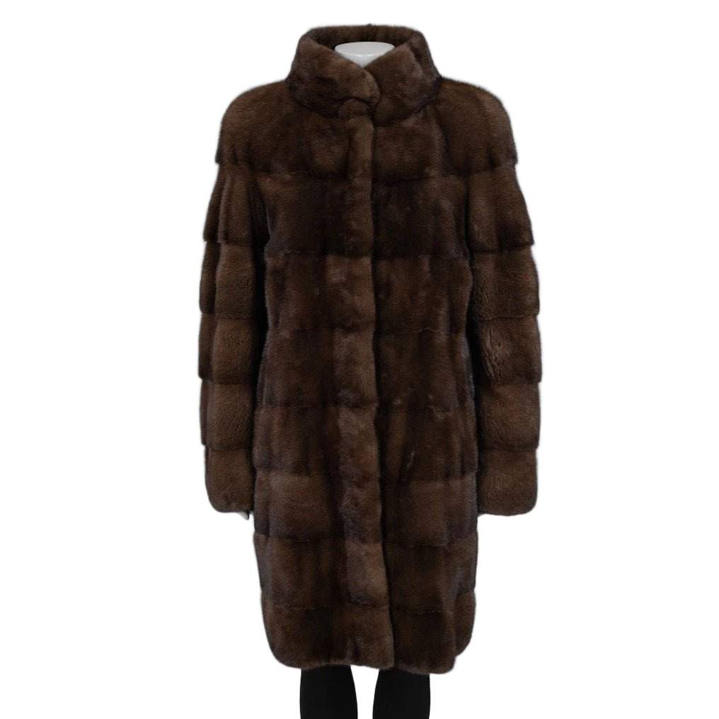 Unsigned Manzari Brown Coat Sz.46/ XXL Pre-owned Brown Good condition - Front View