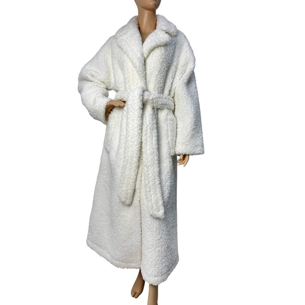 Unsigned Stand Studio Teddy Faux Fur Coat - Size 38 Pre-owned Beige Good condition - Front View