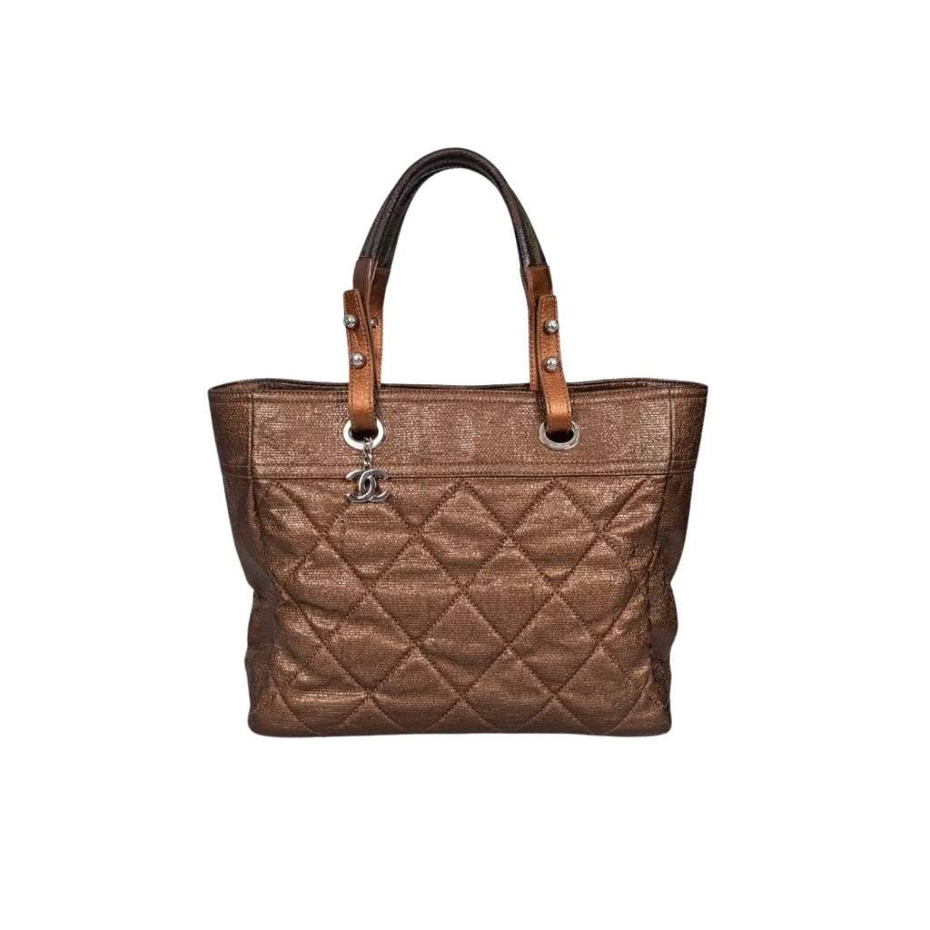 Chanel Chanel Paris-Biarritz Handbag Pre-owned Silver Leather Good condition - Front View