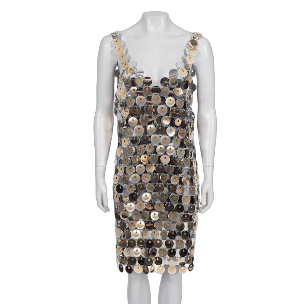 Paco Rabanne Stunning Paco Rabanne x H&M Silver Metal Dress - Size XL Pre-owned Silver Good condition - Front View