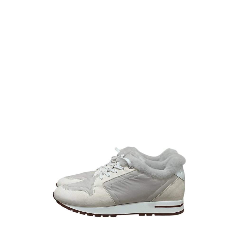 Loro Piana NWOB Loro Piana Luxe Faux Fur Trainers Size 38 Pre-owned Red Never worn - Front View