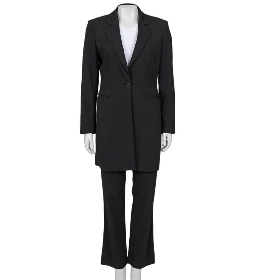 Gianfranco Ferré Gianfranco Ferre Black Striped Wool Suit Sz.42/L pre-owned Black Wool Good condition - Front View
