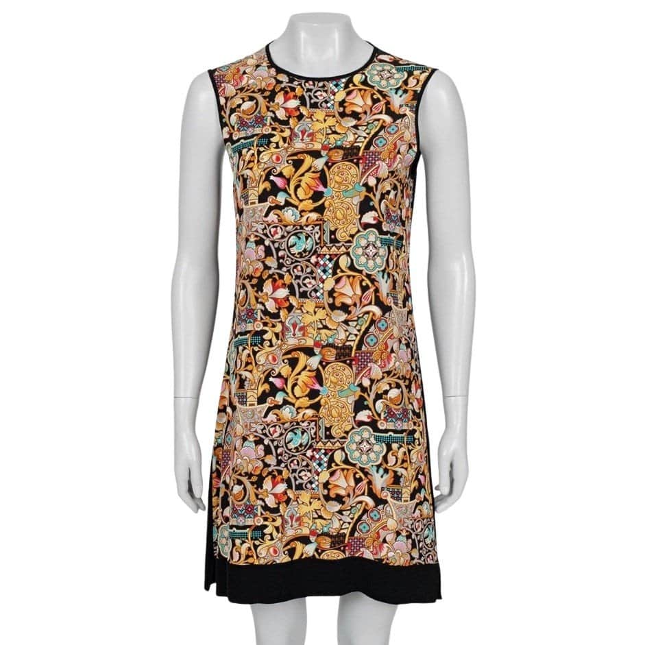 Louis Vuitton Louis Vuitton Multicolor Geometric Sleeveless Dress Sz.M pre-owned Silver Good condition - Front View
