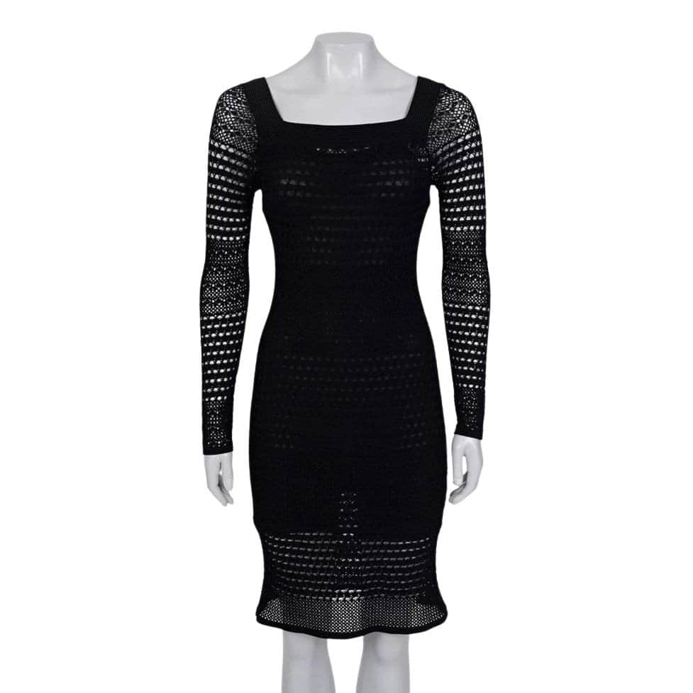 Tom Ford Tom Ford Black Knitted Dress - Size S Pre-owned Black Good condition - Front View