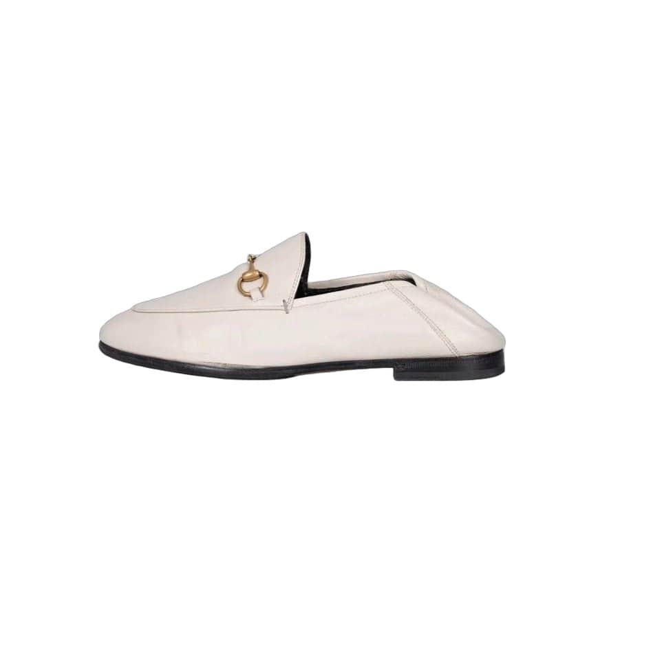 Gucci Gucci White Leather Loafers - Size 38 (US 8) Pre-owned White Leather Good condition - Front View