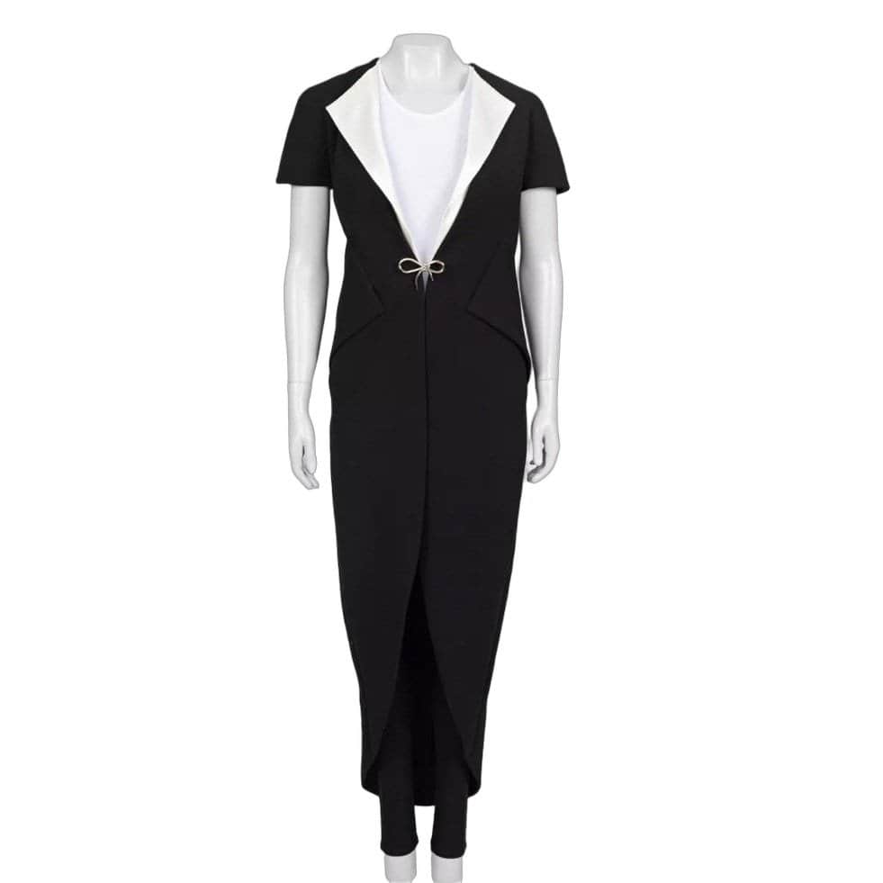 Balenciaga Balenciaga Black & White Cardigan with Pockets - Size 36/S pre-owned Black Good condition - Front View