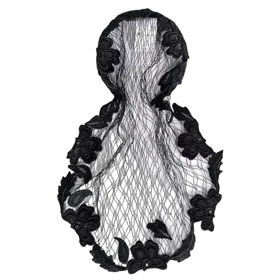 Dolce & Gabbana Dolce & Gabbana Black Lace Veil Headband Pre-owned Black Lace Never worn - Front View