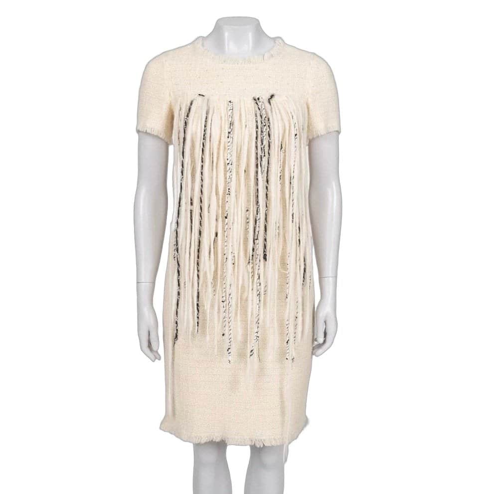 Chanel Chanel 2010 White Wool Dress Sz.38 Pre-owned White Wool Good condition - Front View