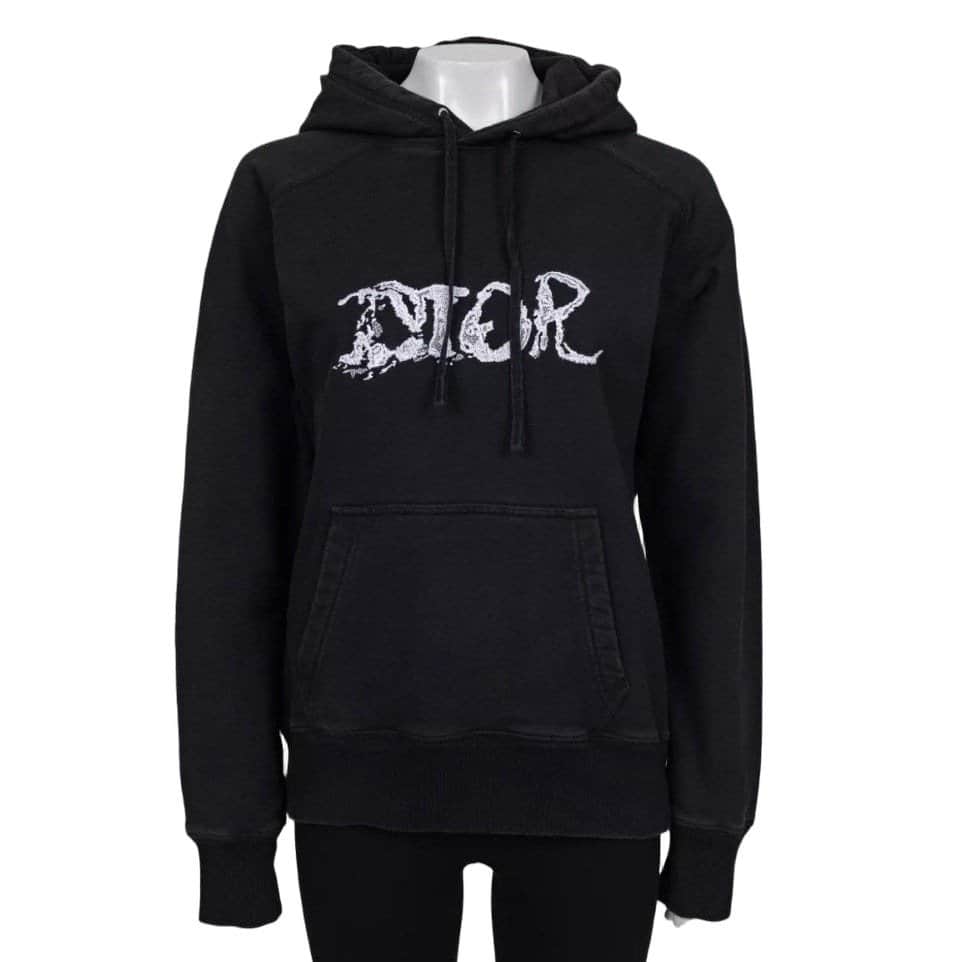 Christian Dior Christian Dior x Peter Doig Black Hoodie - Size L Pre-owned Black Cotton Good condition - Front View