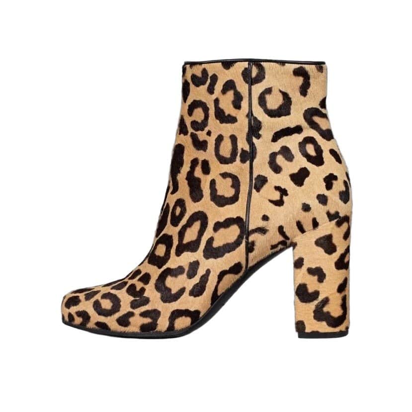 Saint Laurent Saint Laurent Animal-Print Leather Ankle Boots sz.40 pre-owned MultiColor Leather Good condition - Front View