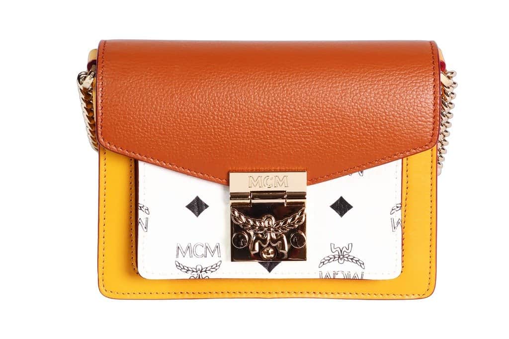 MCM Patricia Mini Two way bag-tricolor Gold Leather Good - Front View