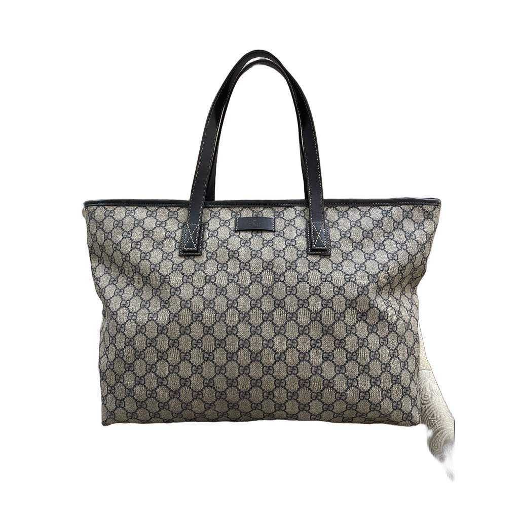 Gucci GG SUPREME TOTE BAG Blue Canvas Good condition - Front View