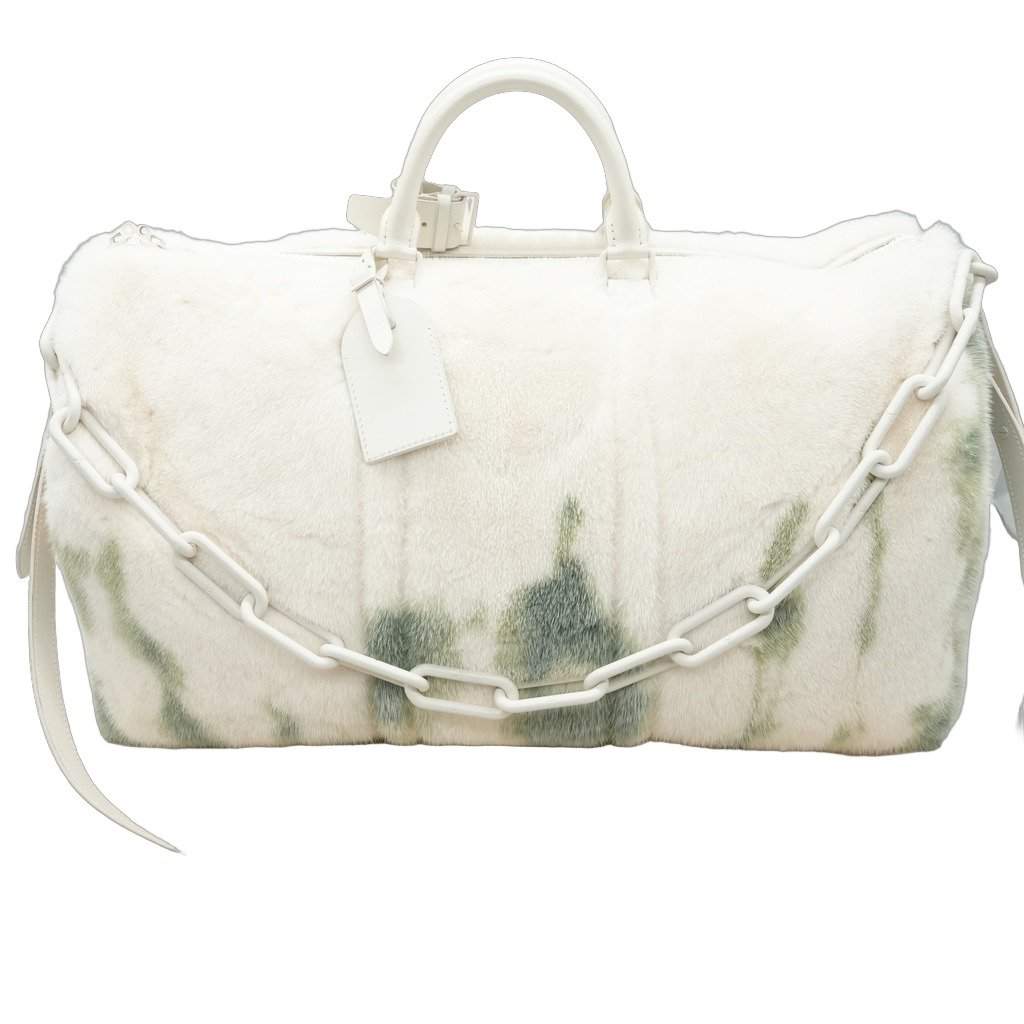 Louis Vuitton Keepall Bandouliere 55 Fur MultiColor Fur Good - Front View
