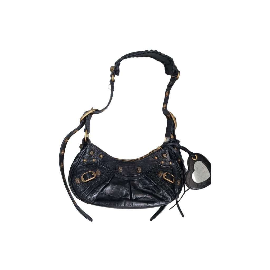 Balenciaga Croc Xs Le Cagole Black Leather Never worn - Front View