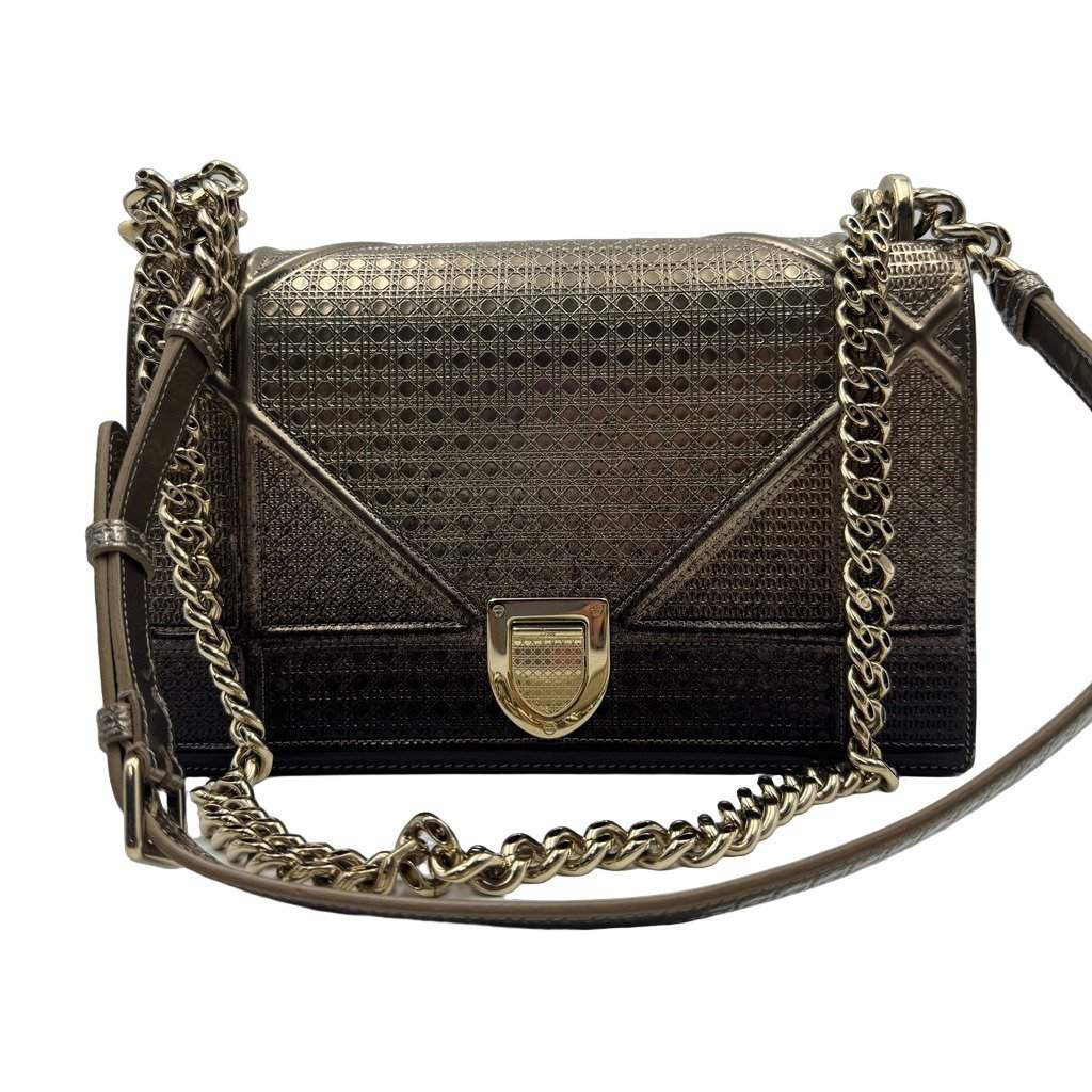 Dior Diorama Gold Leather Very good - Front View