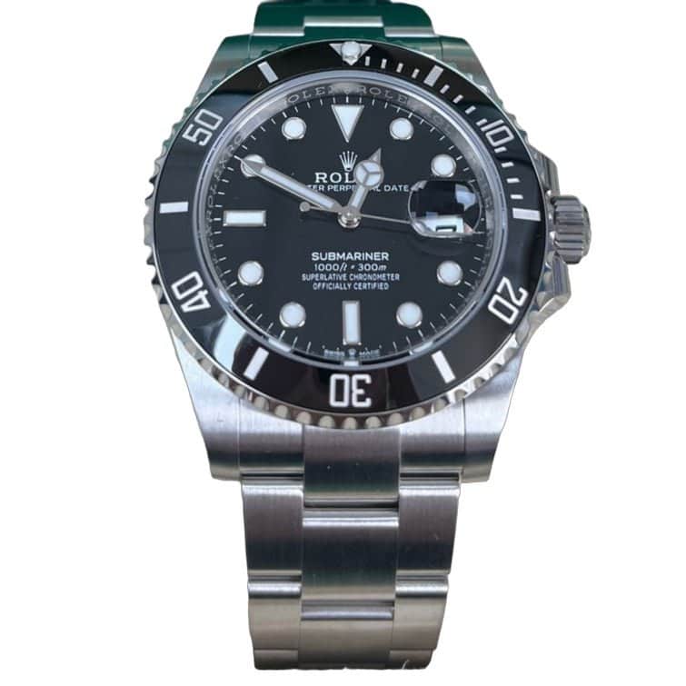 Rolex Submariner 41mm Black Never worn - Front View