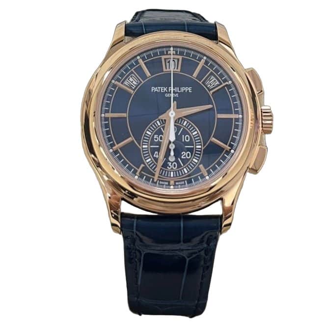 Patek Philippe Annual Calendar Chronograph 5905R-010 Blue Dial 42mm Blue Never worn - Front View