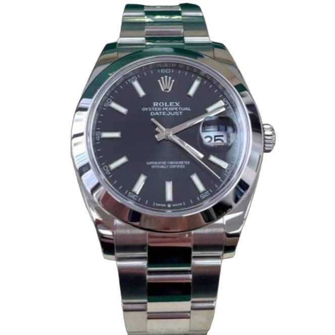 Rolex Datejust 41 Black Never worn - Front View