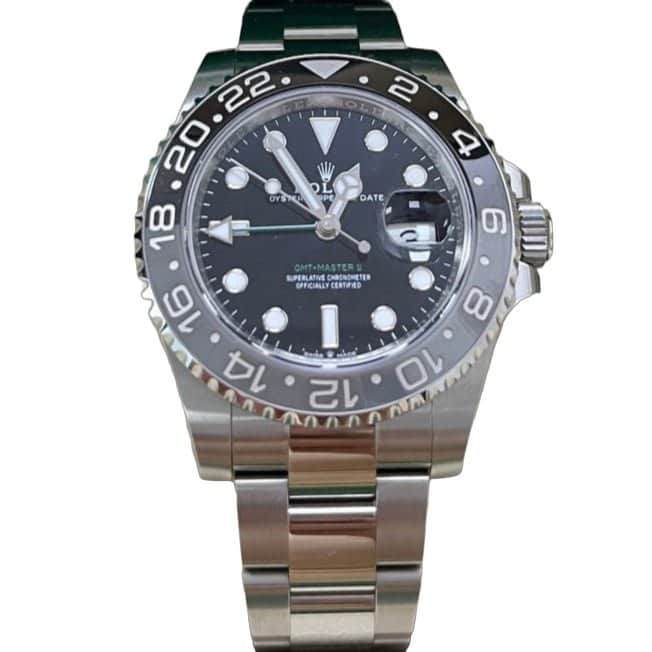 Rolex GMT-Master II 40mm Black Never worn - Front View