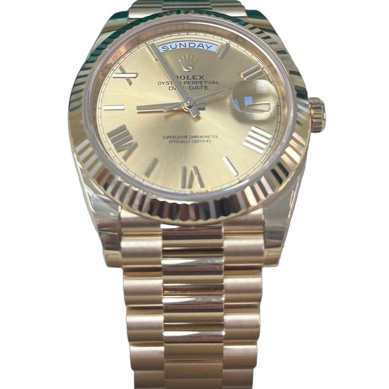 Rolex Day-Date 40 Gold Never worn - Front View
