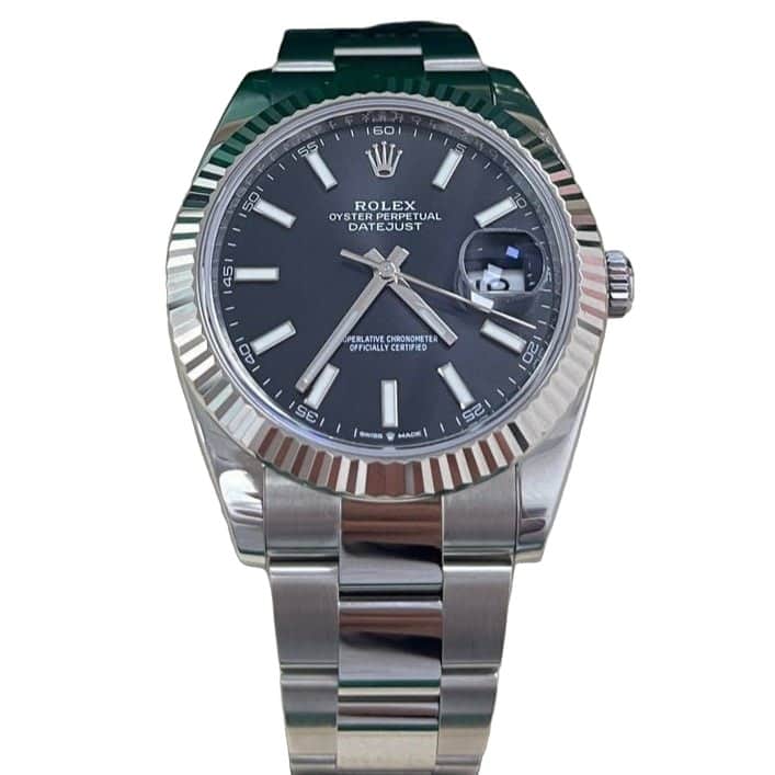 Rolex Datejust 41 Black Never worn - Front View