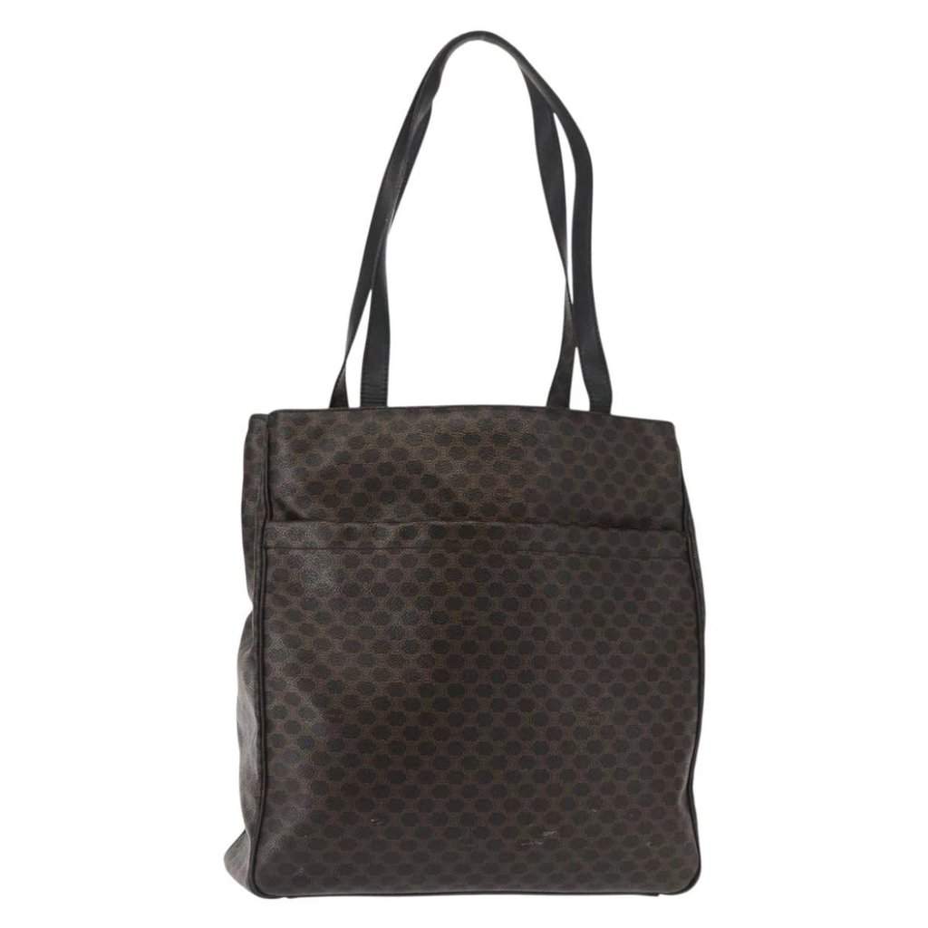 Celine Tote Bag Black Leather Good - Front View