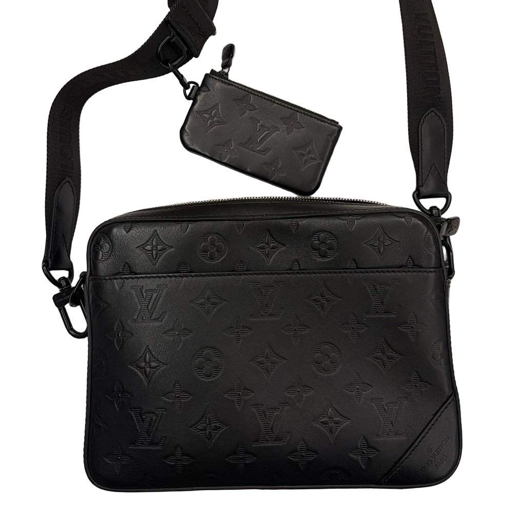 Louis Vuitton Louis Vuitton Messenger bag Black Leather Good condition - Front View